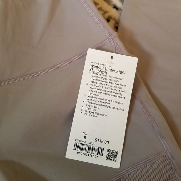 NWT Lululemon Wunder Under Tech Mesh Dark Chrome 6 - Picture 9 of 10